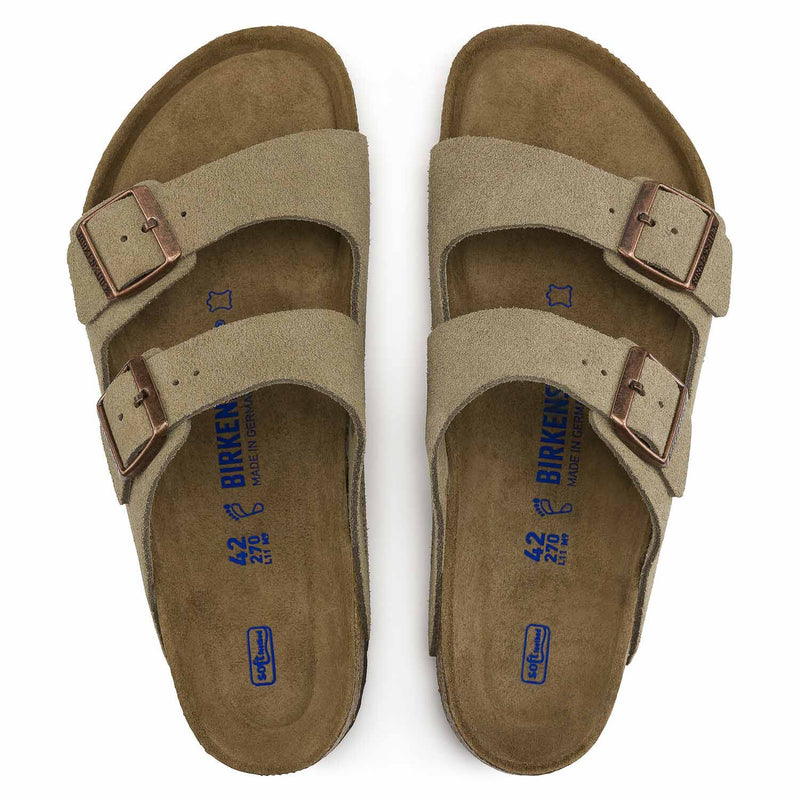 Birkenstock Arizona Suede Taupe, Sandales Femme, Birkenstock