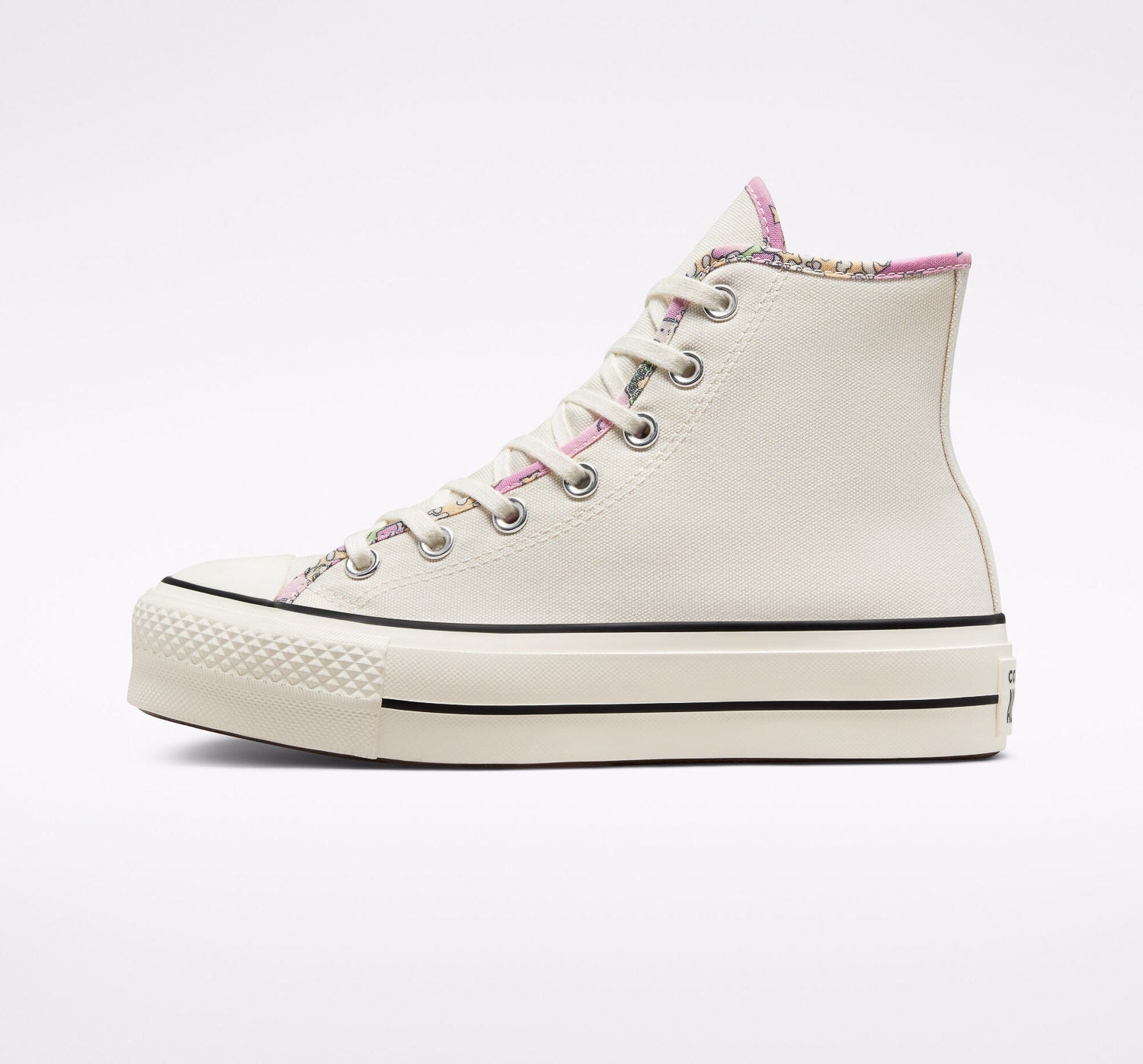 Converse Chuck Taylor Lift Hi Crafted Floral, Sneakers Femme, Converse