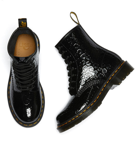 Dr. Martens Boots 1460 en cuire verni gaufré, Chaussures femme, Dr. Martens